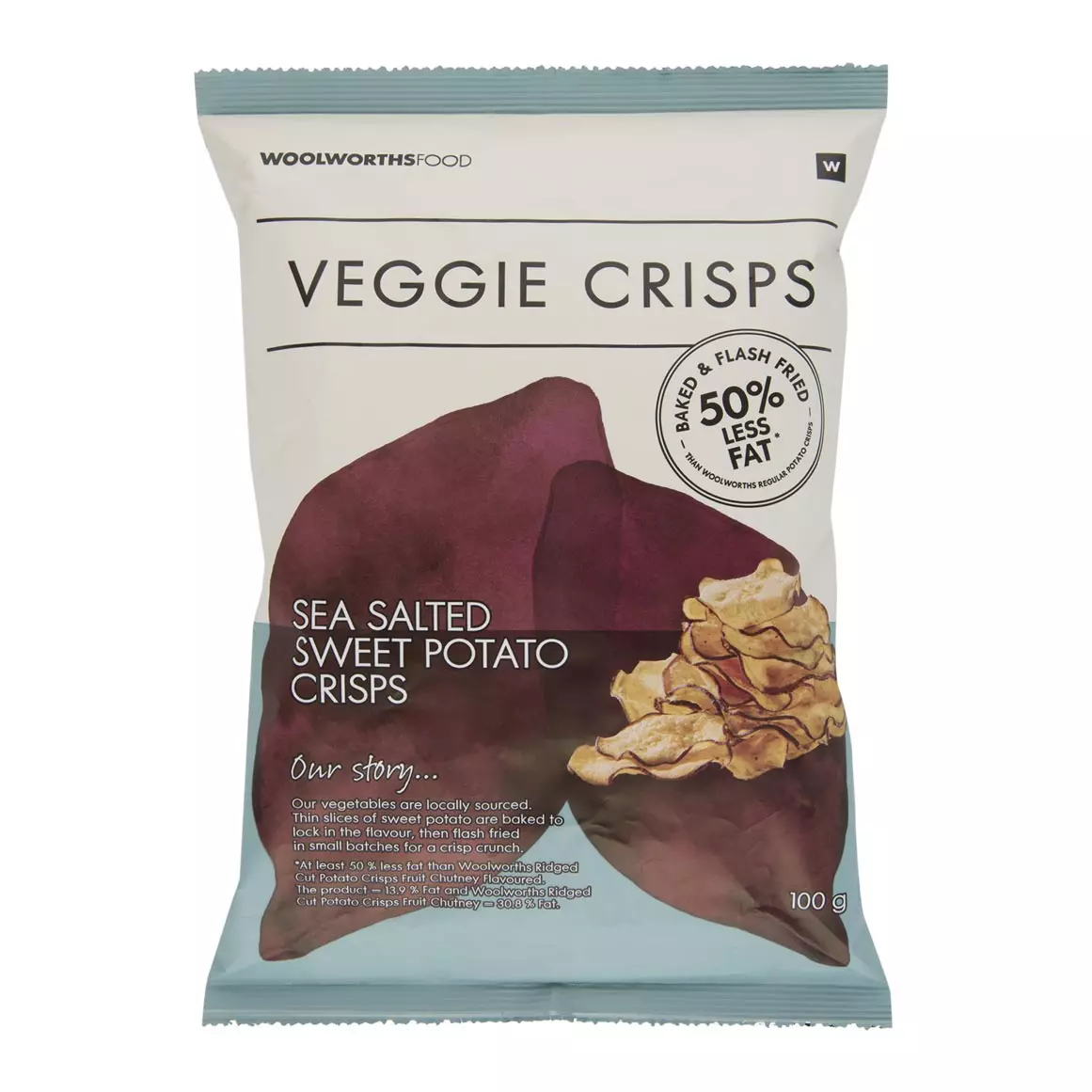 Sea Salted Sweet Potato Crisps 100g