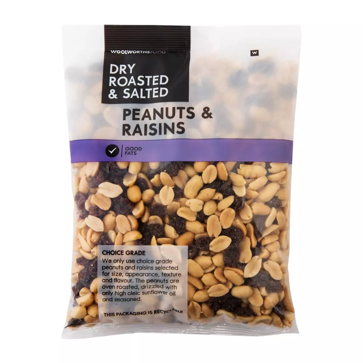 Roasted and Salted Peanuts and Raisins 450g