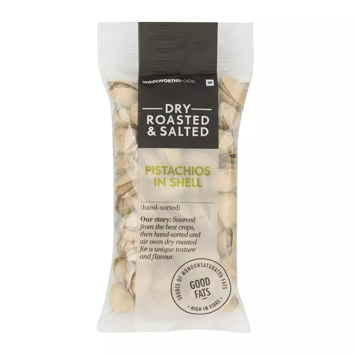Dry Roasted and Salted Pistachios in Shell 75g