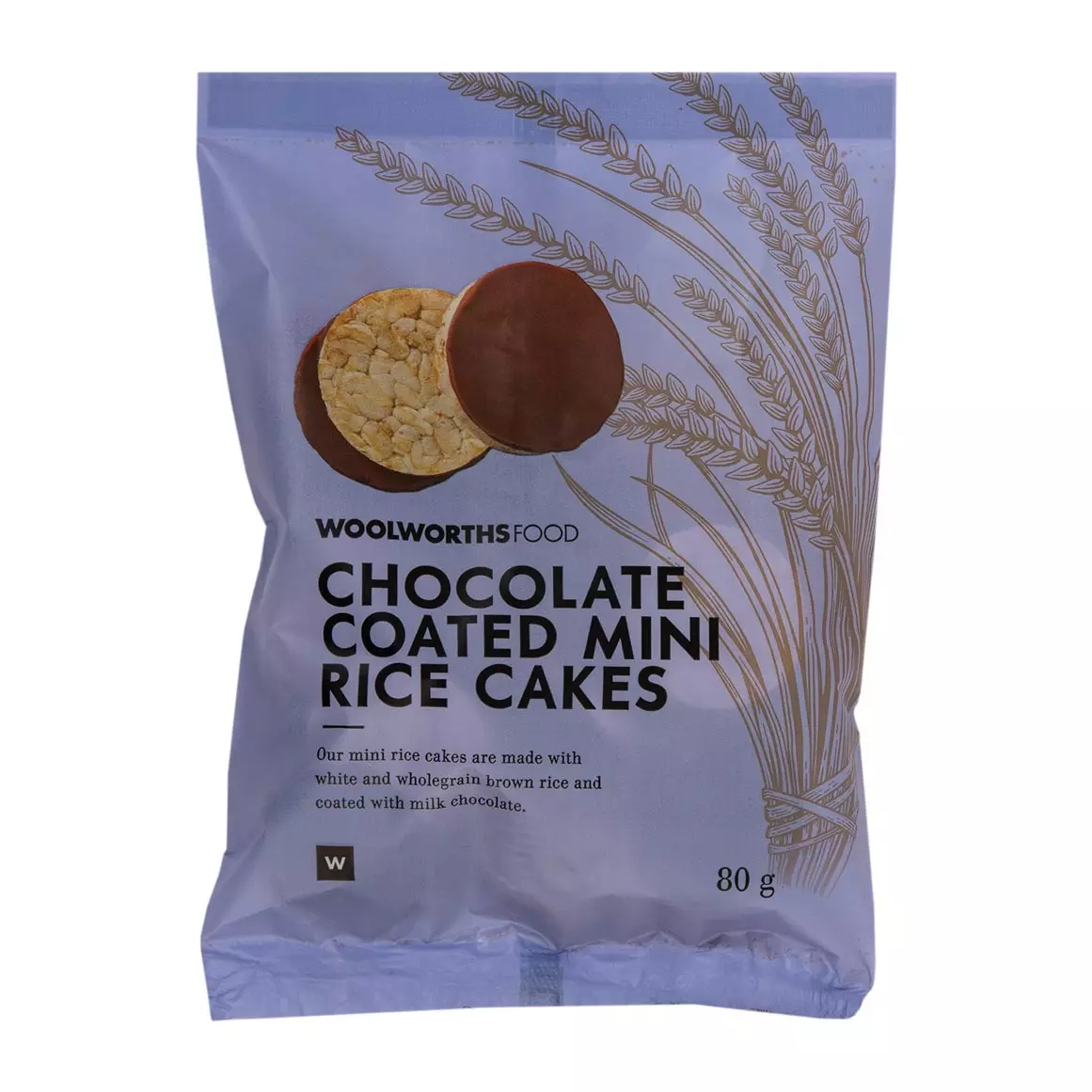Chocolate Coated Mini Rice Cakes 80g