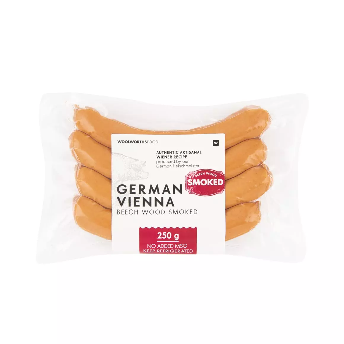 Beech Wood Smoked German Viennas 250g
