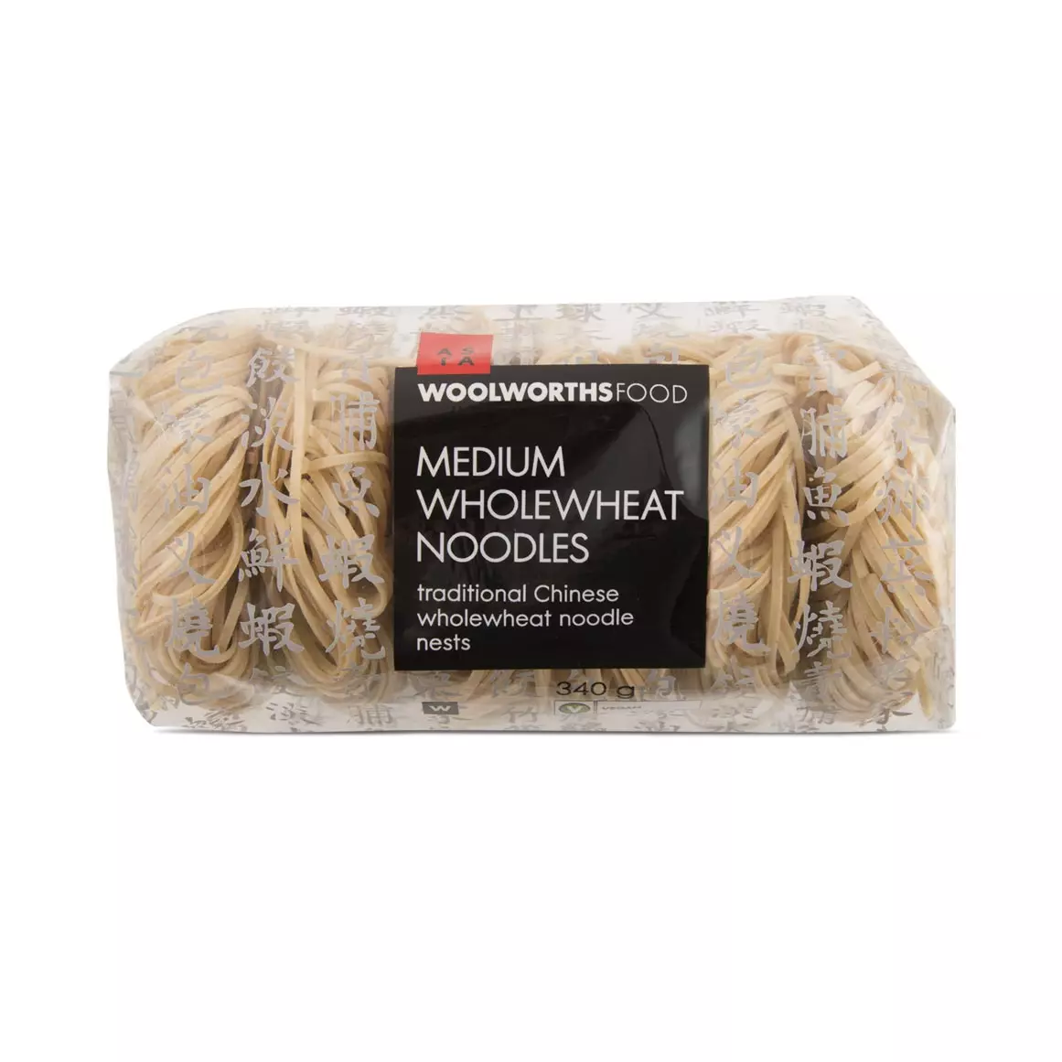 Asian Medium Wholewheat Noodles 340g Asian Medium Wholewheat Noodles 340g