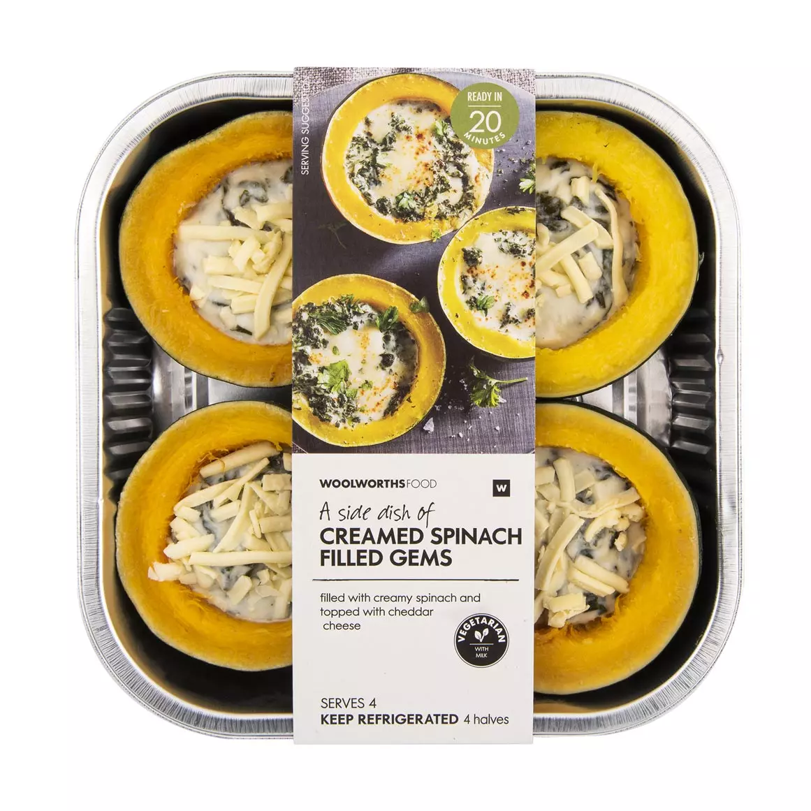Creamed Spinach Filled Gems 4 Halves Creamed Spinach Filled Gems 4 Halves