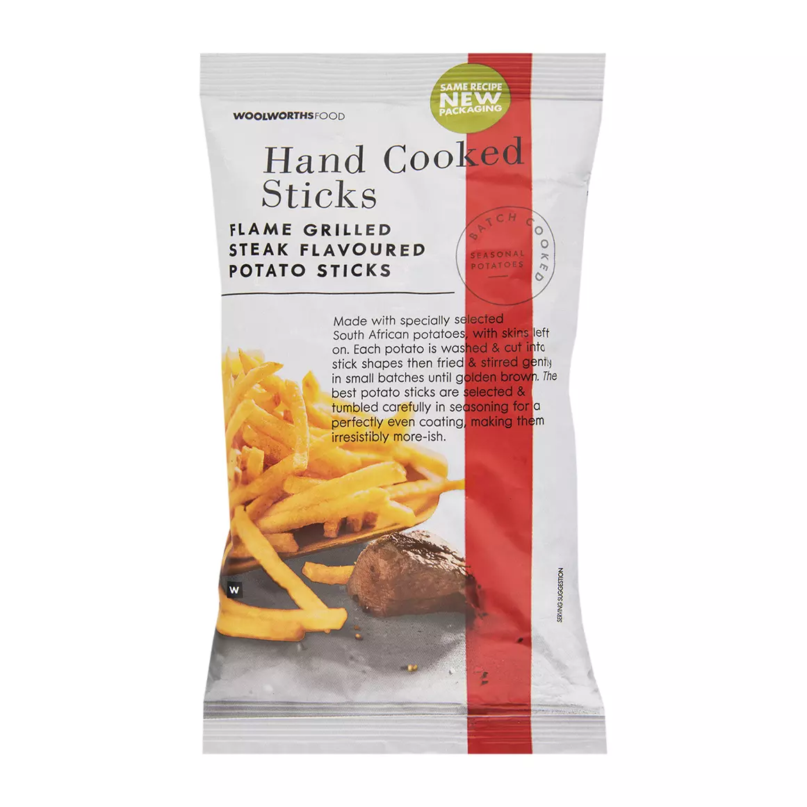 Hand Cooked Flame Grilled Steak Flavoured Sticks 125g Hand Cooked Flame Grilled Steak Flavoured Sticks 125g