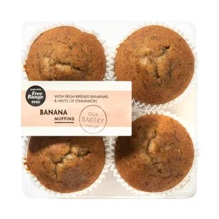 Banana Muffins 4pk Banana Muffins 4pk