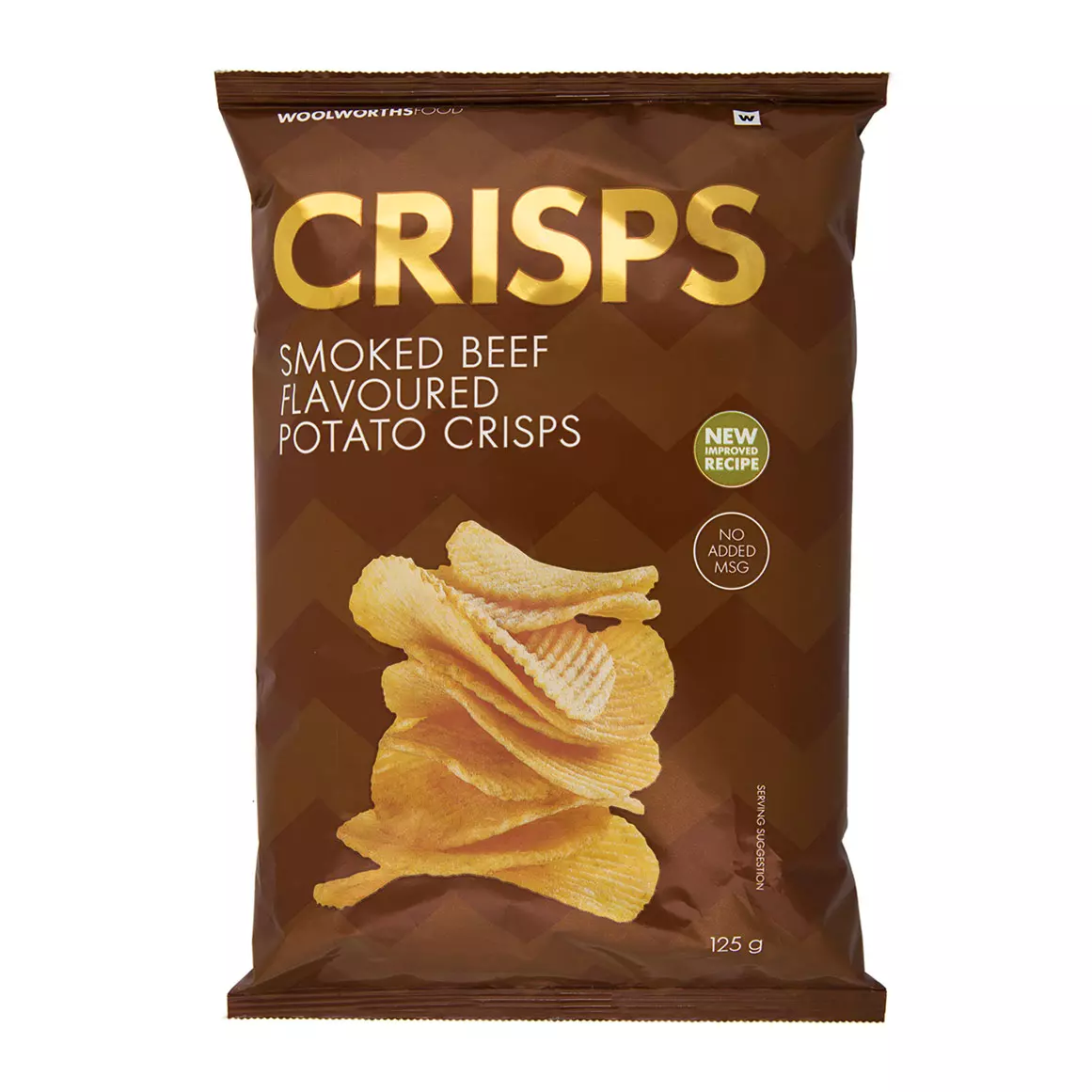 Smoked Beef Flavoured Potato Crisps 125g