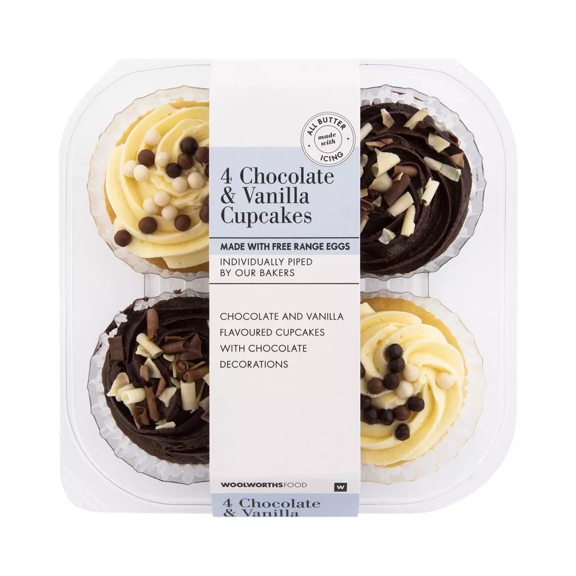 Chocolate & Vanilla Cupcakes 4pk