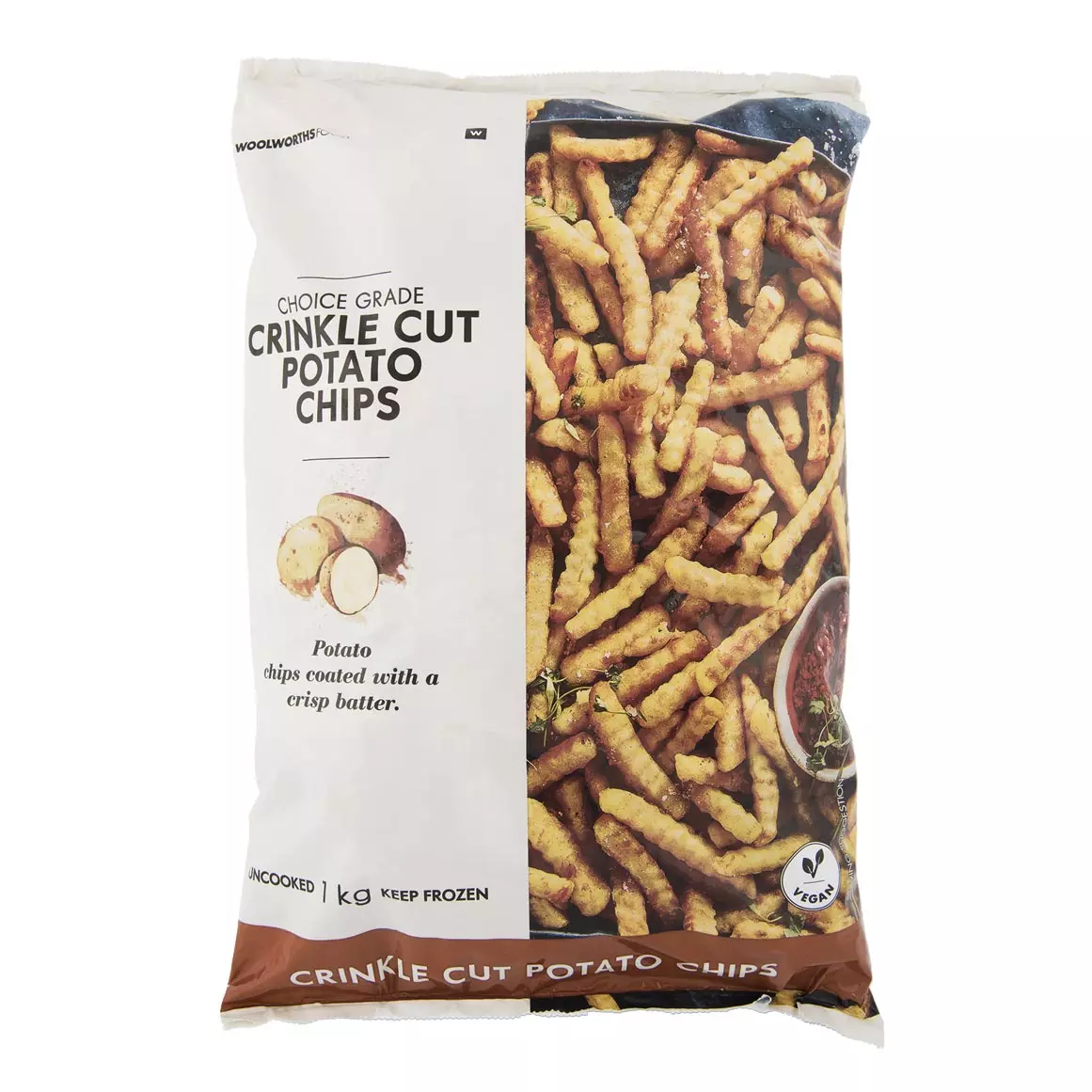 Frozen Crinkle Cut Potato Chips 1kg Frozen Crinkle Cut Potato Chips 1kg
