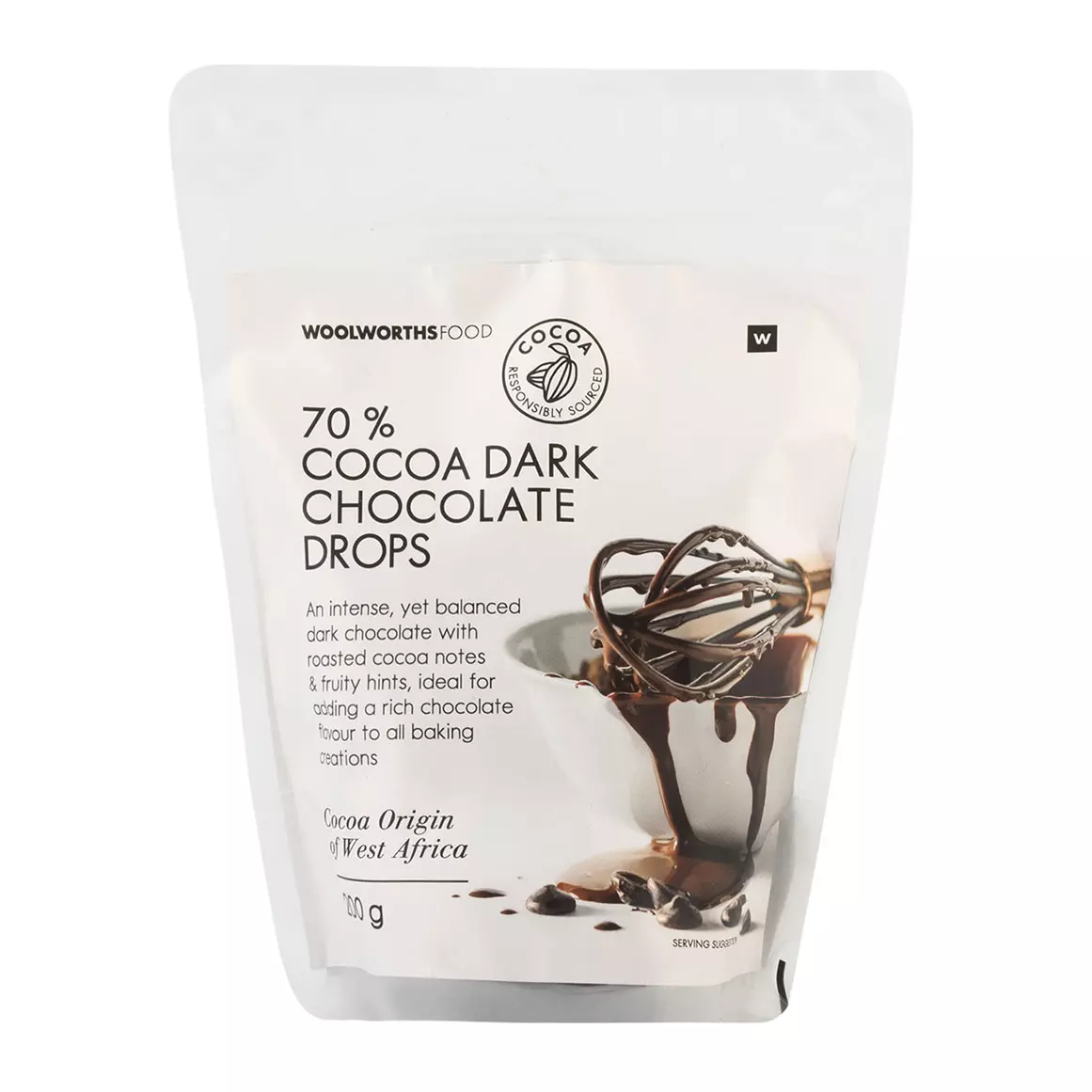 70% Cocoa Dark Chocolate Drops 200g 70% Cocoa Dark Chocolate Drops 200g