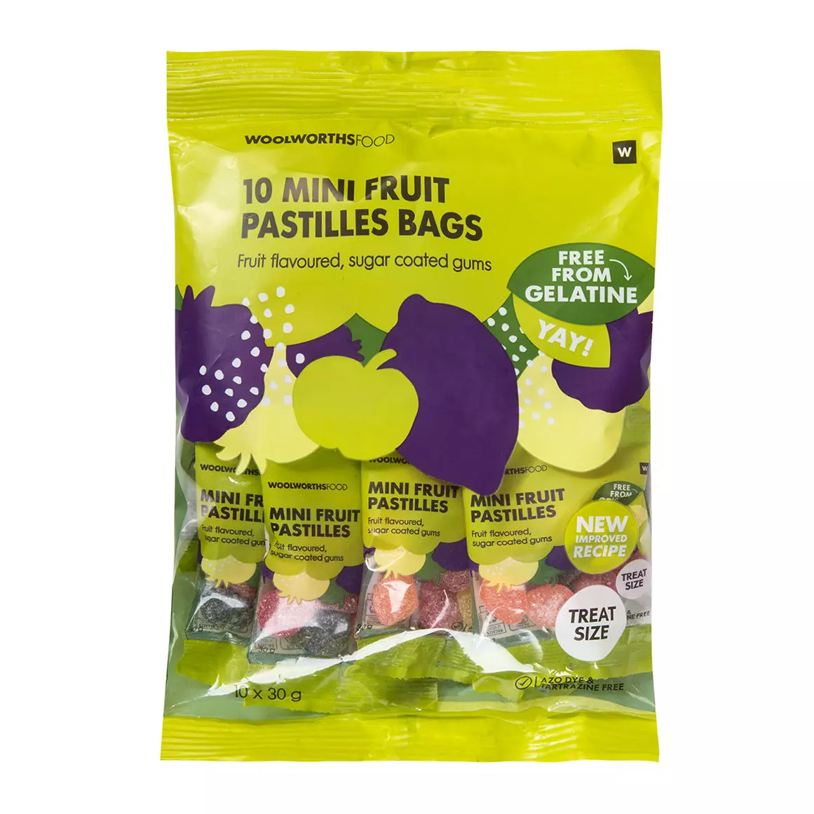 Gelatine Free Mini Fruit Pastilles 10x30g Gelatine Free Mini Fruit Pastilles 10x30g
