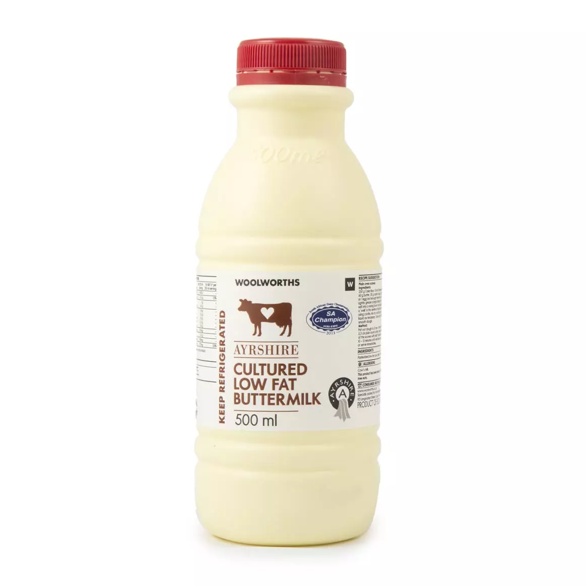 Ayrshire Cultured Low Fat Buttermilk 500ml Ayrshire Cultured Low Fat Buttermilk 500ml