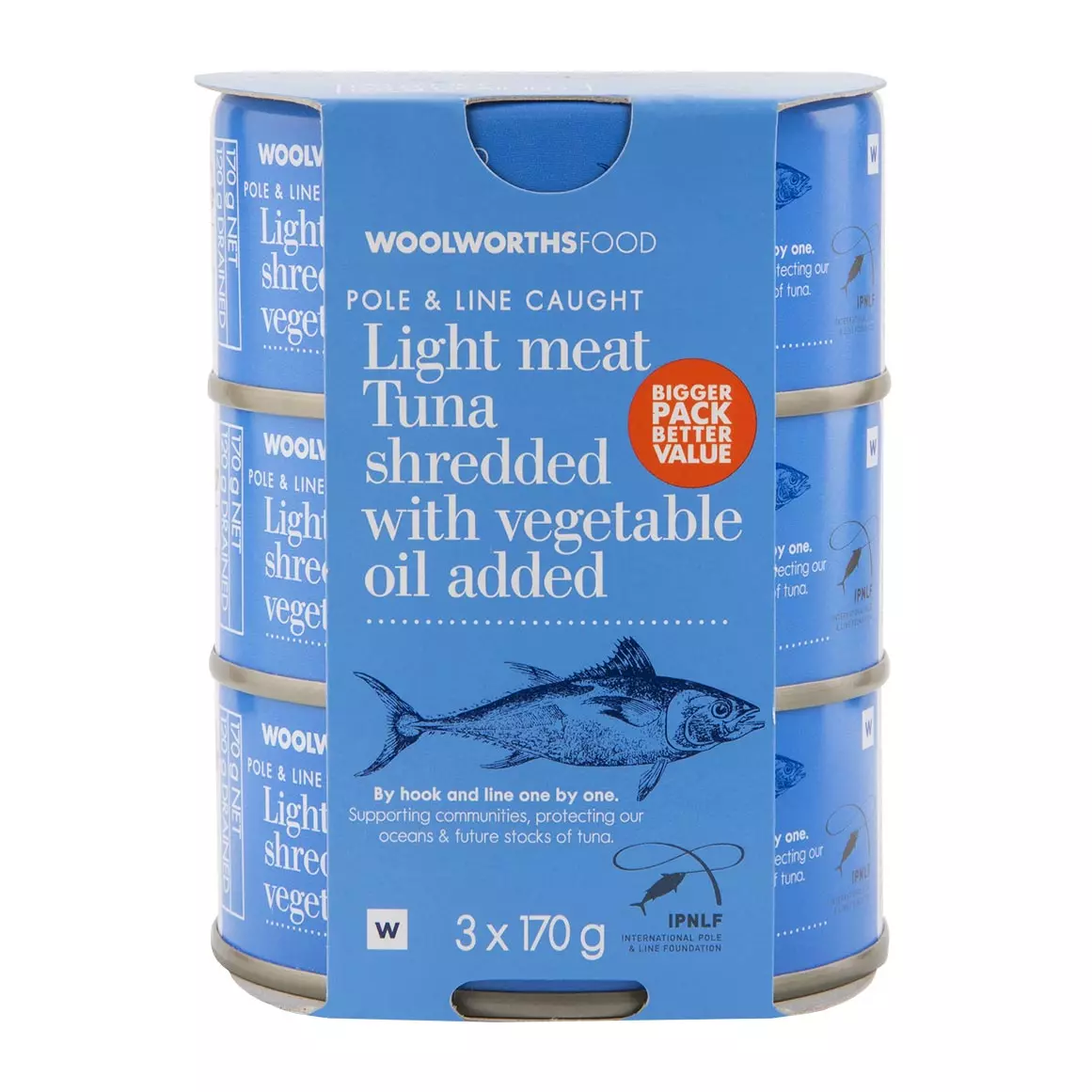 Light Meat Tuna Shredded with Vegetable Oil 3x170g Light Meat Tuna Shredded with Vegetable Oil 3x170g