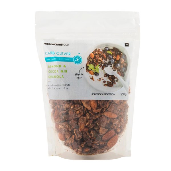 Carb Clever™ Almond and Cocoa Nib Granola 250g Carb Clever™ Almond and Cocoa Nib Granola 250g