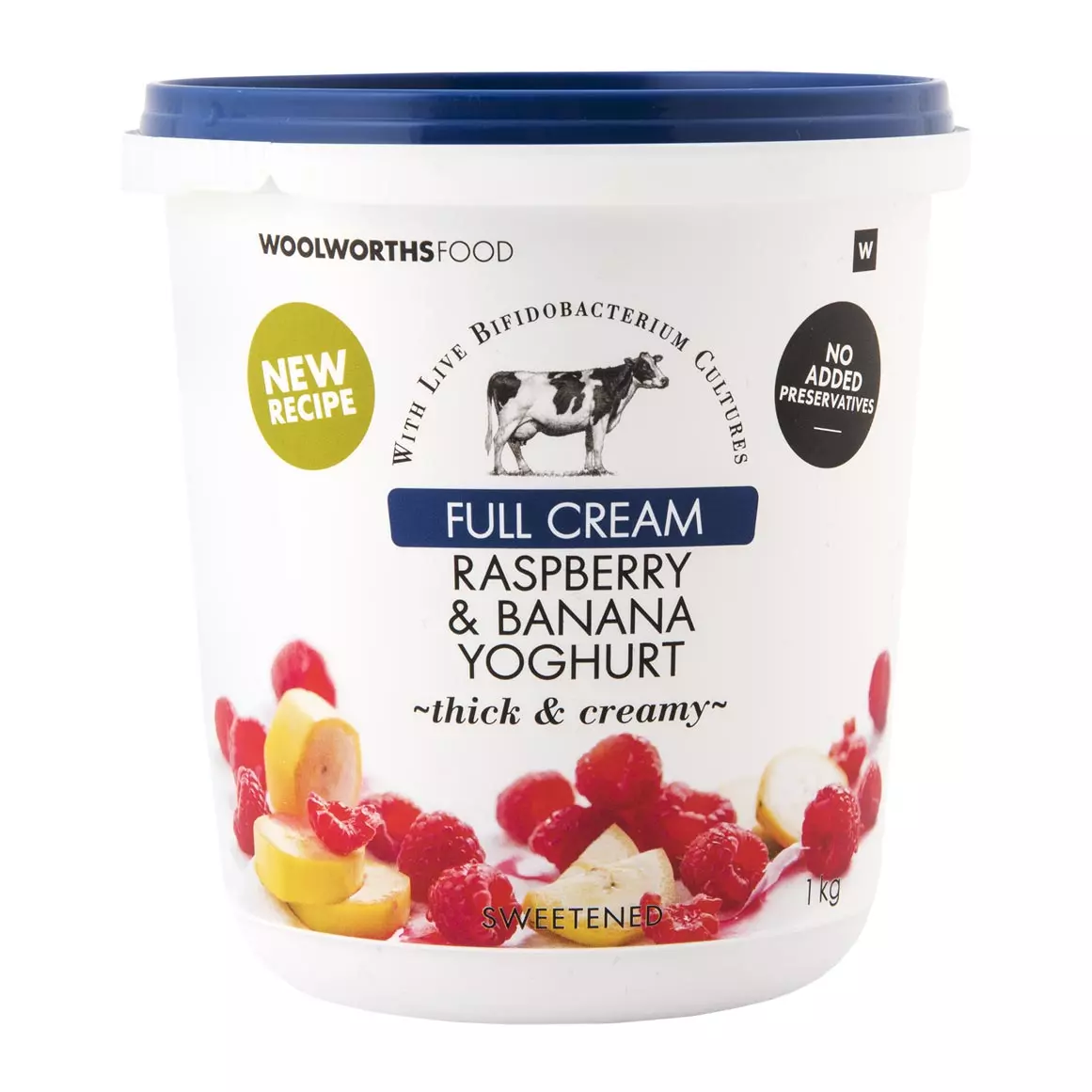 Full Cream Raspberry & Banana Yoghurt 1kg Full Cream Raspberry & Banana Yoghurt 1kg