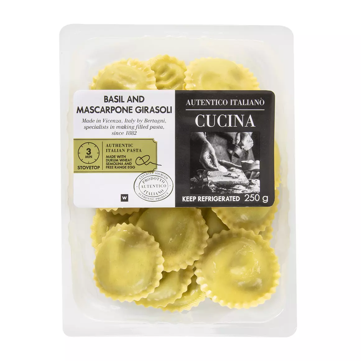 Fresh Basil & Mascarpone Girasoli 250g Fresh Basil & Mascarpone Girasoli 250g