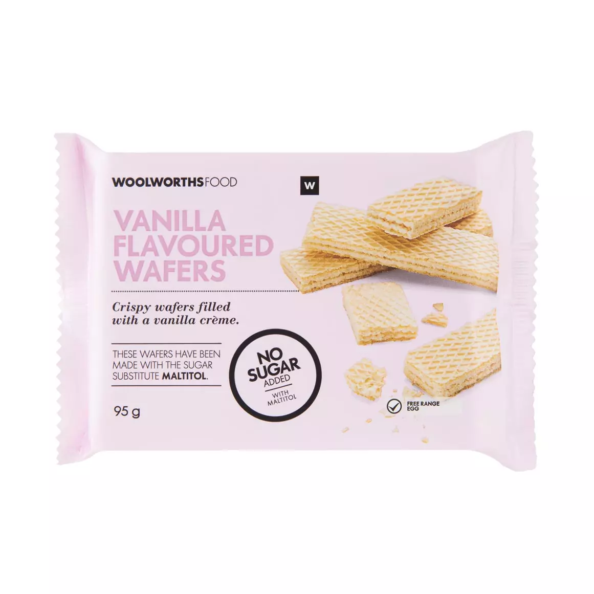 Vanilla Flavoured No Sugar Added Wafers 95g