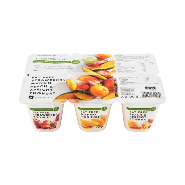kJ Controlled Fat Free Fruited Yoghurt 6x100g