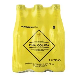 Sparkling Pineapple and Coconut Flavoured Drink 6x275ml Sparkling Pineapple and Coconut Flavoured Drink 6x275ml