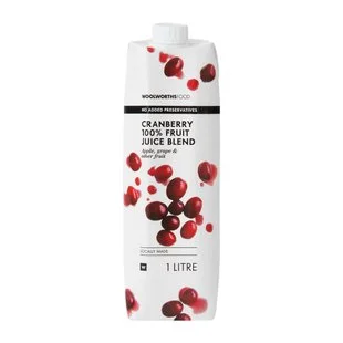 100% Cranberry Fruit Juice Blend 1L