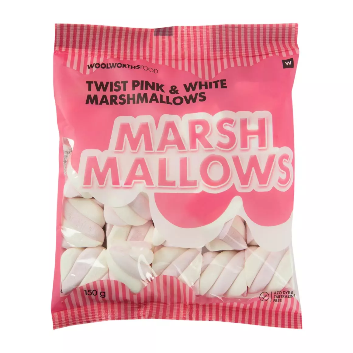 Twist Pink and White Marshmallows 150g Twist Pink and White Marshmallows 150g