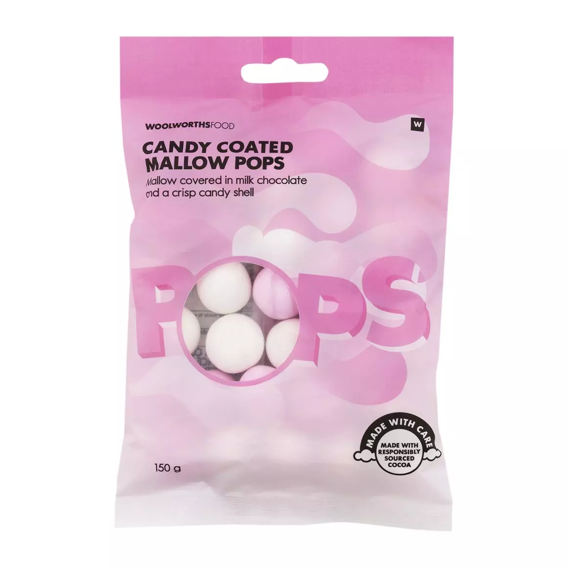 Candy Coated Choc Mallow Pops 150g