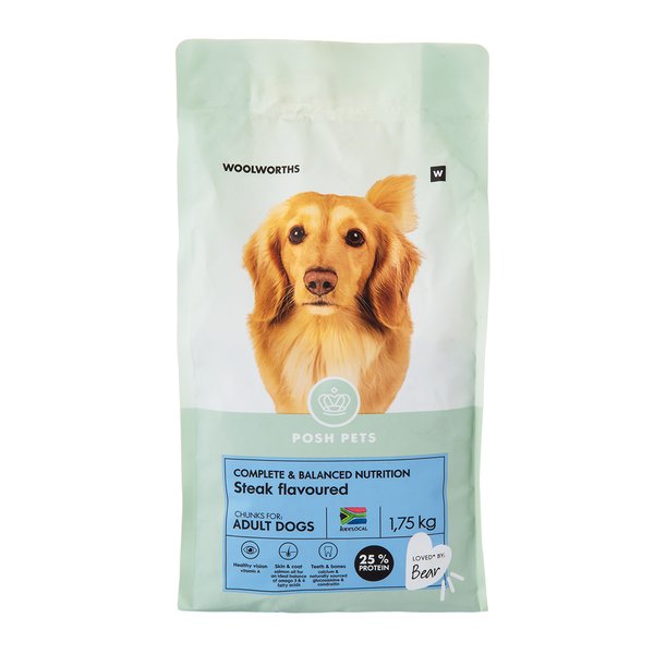 Posh Pets Steak Flavour Adult Dog Food Chunks 1.75 kg Posh Pets Steak Flavour Adult Dog Food Chunks 1.75 kg
