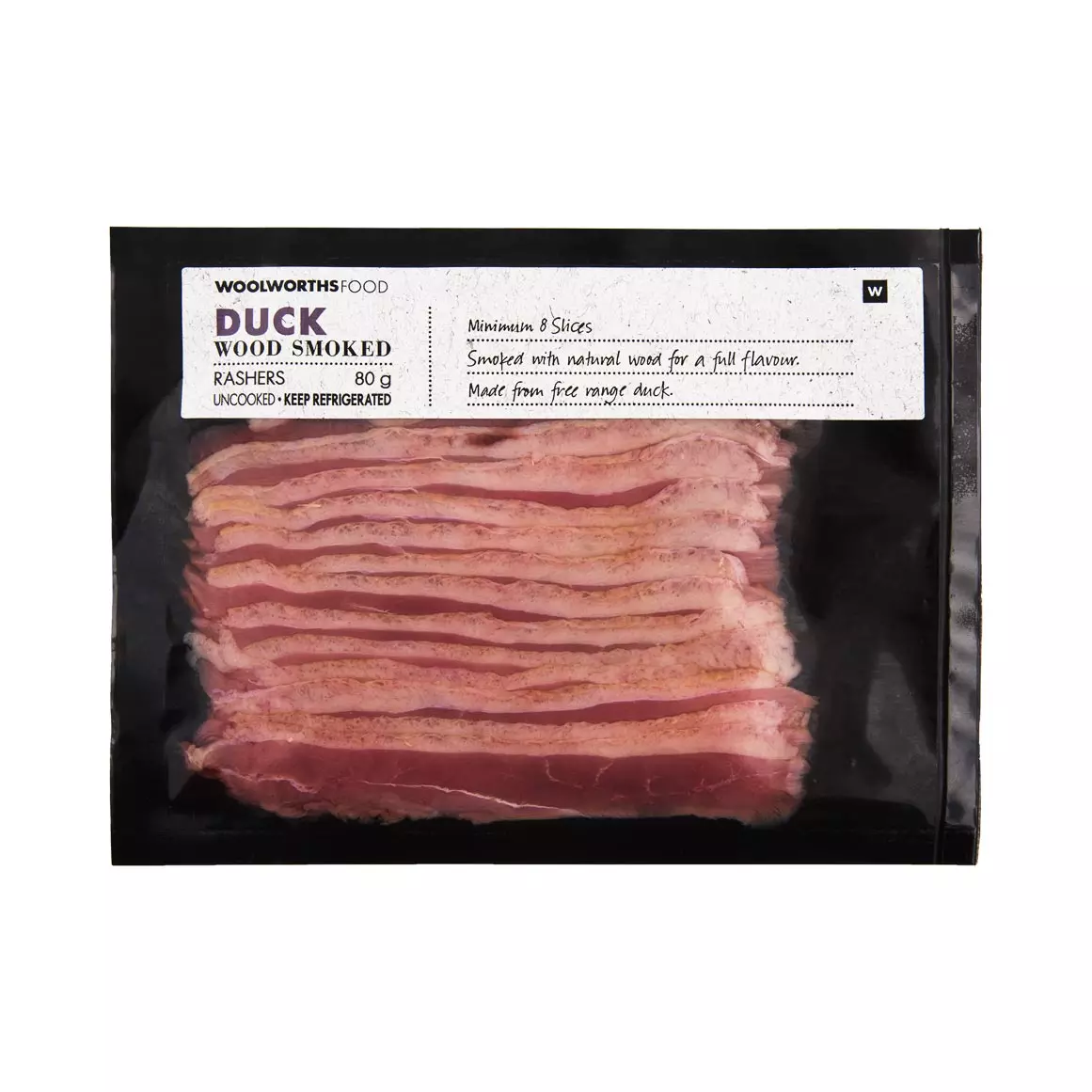 Duck Wood Smoked Rashers 80g