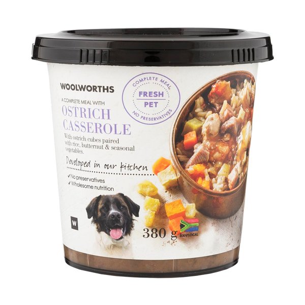 FRESH PET Fresh Pet Ostrich Casserole Dog Food 380 g FRESH PET Fresh Pet Ostrich Casserole Dog Food 380 g