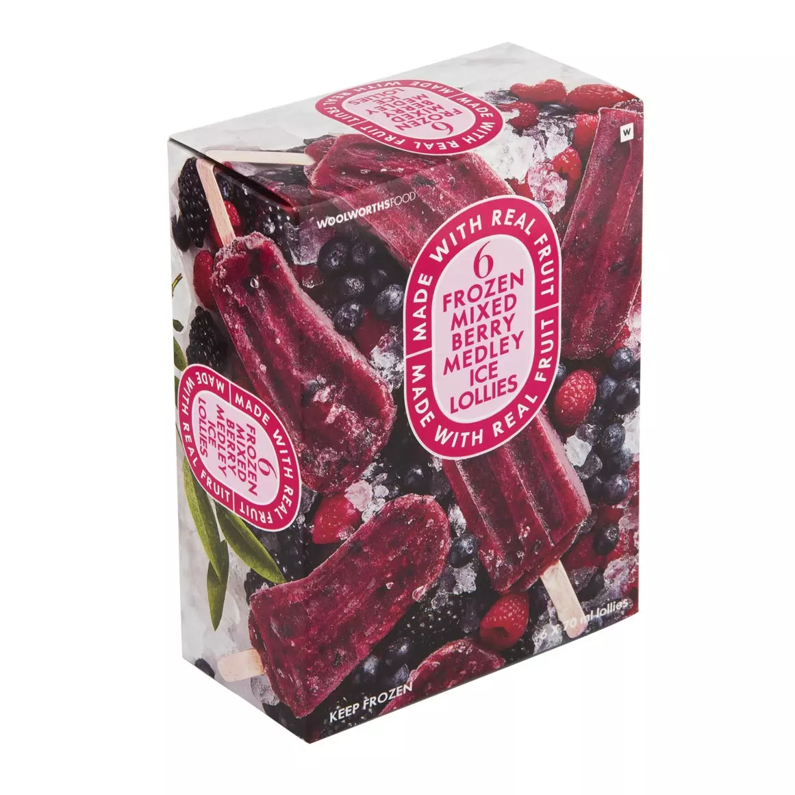 Frozen Mixed Berry Medley Ice Lollies 6x70ml Frozen Mixed Berry Medley Ice Lollies 6x70ml