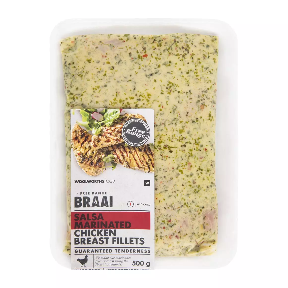 Free Range Salsa Marinated Chicken Breast Fillets 500g Free Range Salsa Marinated Chicken Breast Fillets 500g