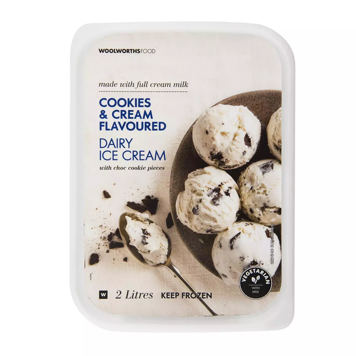 Cookies & Cream Flavoured Dairy Ice Cream 2L Cookies & Cream Flavoured Dairy Ice Cream 2L