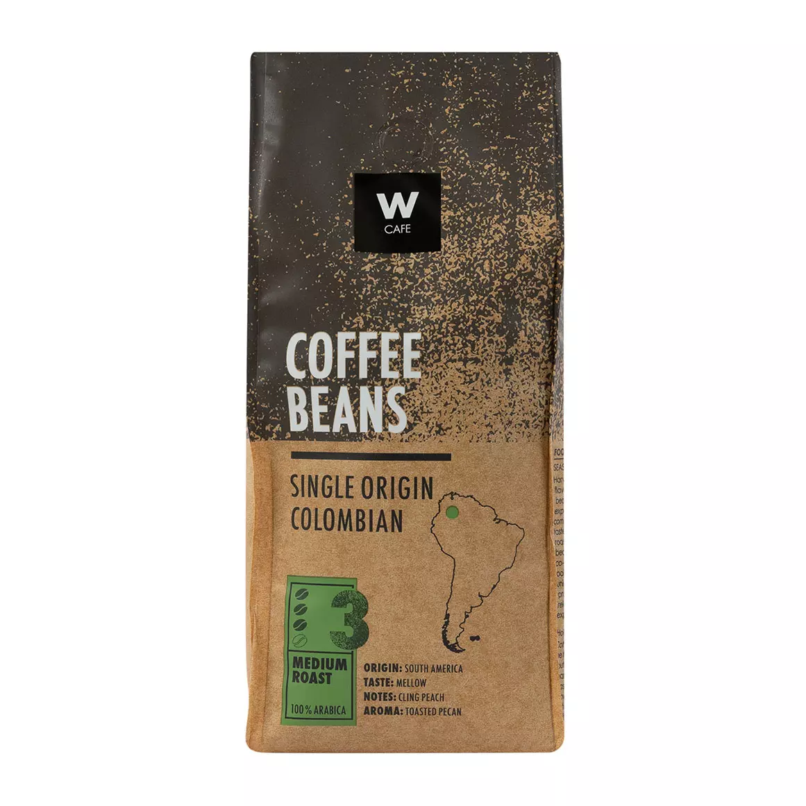 WCafe Single Origin Colombian Coffee Beans 500g