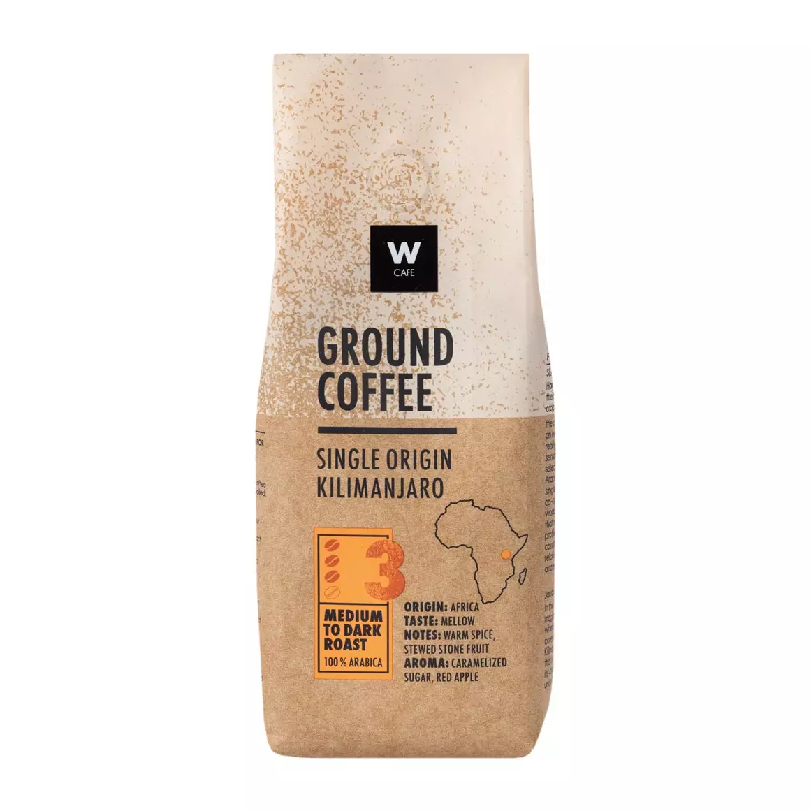 WCafe Single Origin Kilimanjaro Ground Coffee 250g