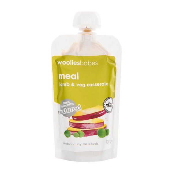 Wooliesbabes Textured Meal Free Range Lamb and Veg Casserole 120g Wooliesbabes Textured Meal Free Range Lamb and Veg Casserole 120g