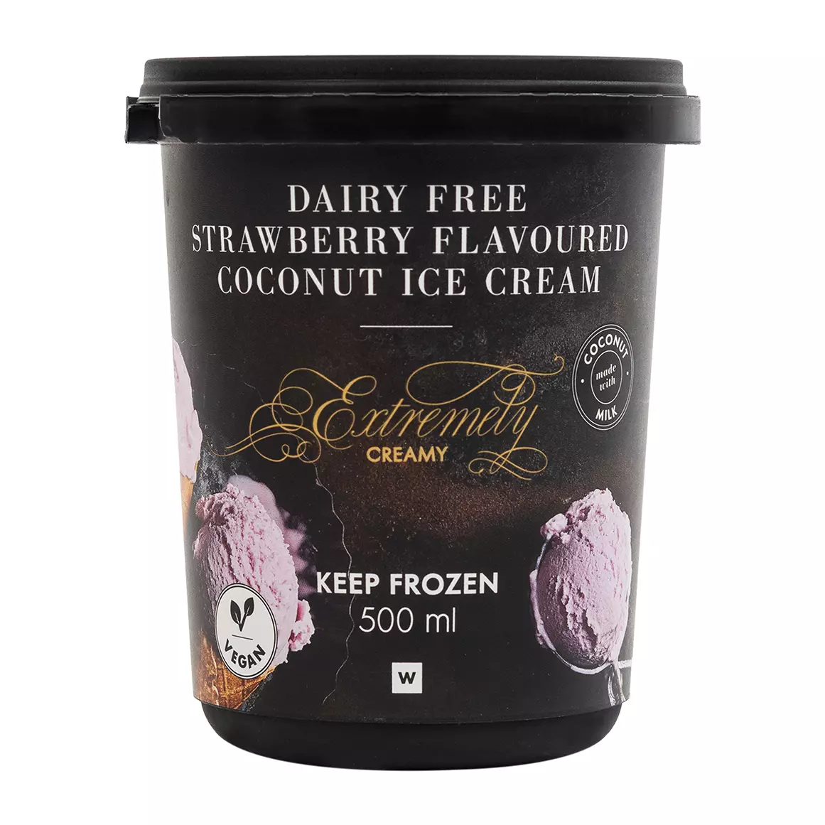 Extremely Creamy Dairy Free Strawberry Flavoured Coconut Ice Cream 500ml Extremely Creamy Dairy Free Strawberry Flavoured Coconut Ice Cream 500ml