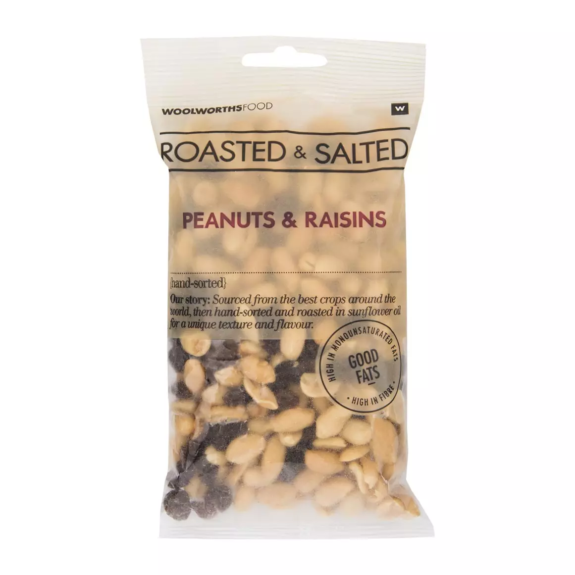 Roasted and Salted Peanuts and Raisins 150g Roasted and Salted Peanuts and Raisins 150g