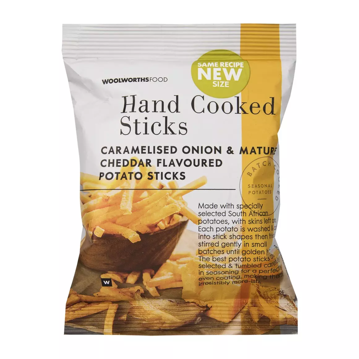 Hand Cooked Caramelised Onion and Mature Cheddar Sticks 50g