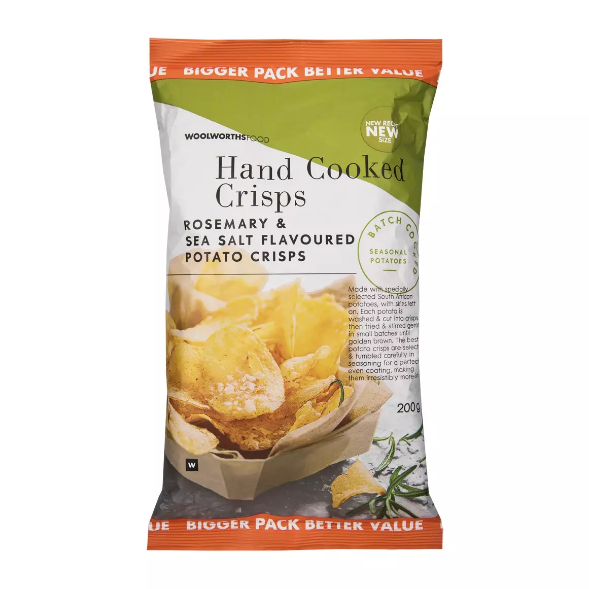 Bulk Hand Cooked Rosemary and Sea Salt Crisps 200g