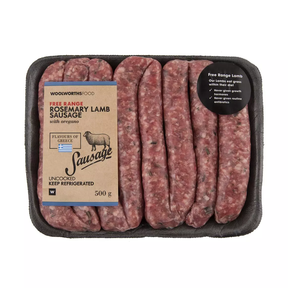 Free Range Rosemary Lamb Sausage with Oregano 500g