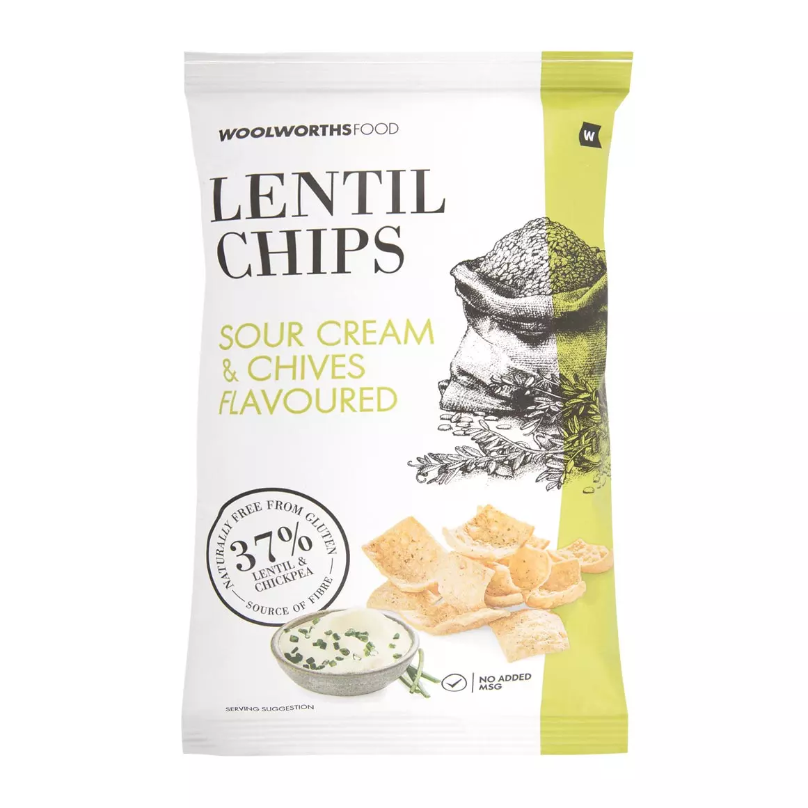 Sour Cream and Chives Flavoured Lentil Chips 40g Sour Cream and Chives Flavoured Lentil Chips 40g