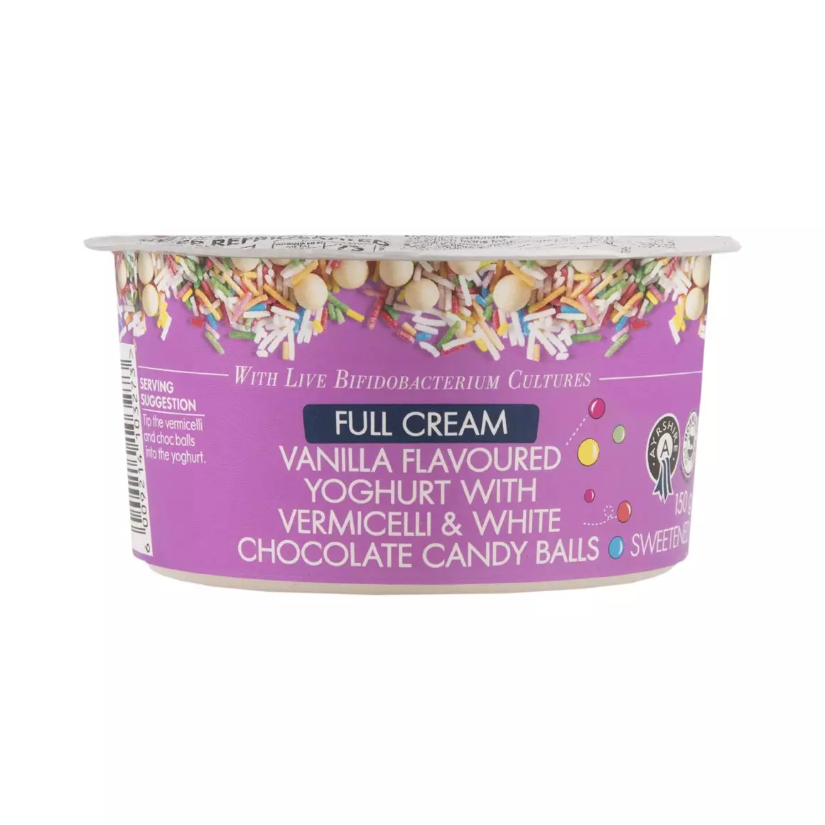 Full Cream Ayrshire Vanilla Yoghurt with Toppings 150g Full Cream Ayrshire Vanilla Yoghurt with Toppings 150g