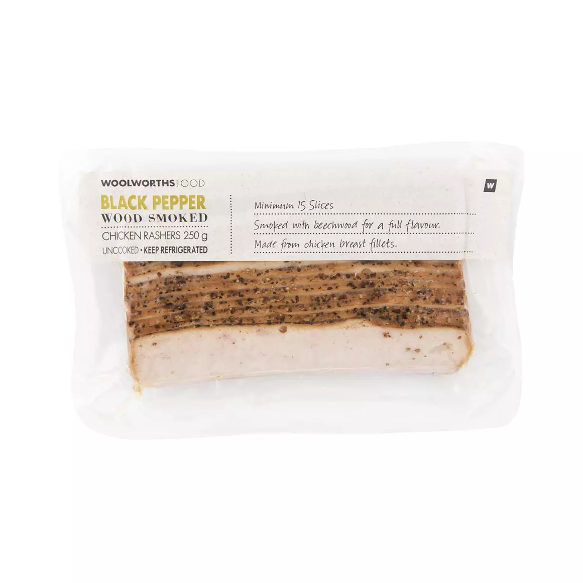 Black Pepper Chicken Rashers 250g