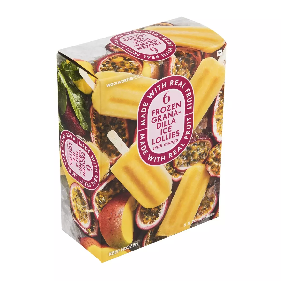 Frozen Granadilla Ice Lollies 6x70ml