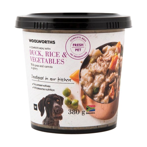 FRESH PET "Fresh Pet Duck, Rice and Vegetables Dog Food 380 g" FRESH PET "Fresh Pet Duck, Rice and Vegetables Dog Food 380 g"