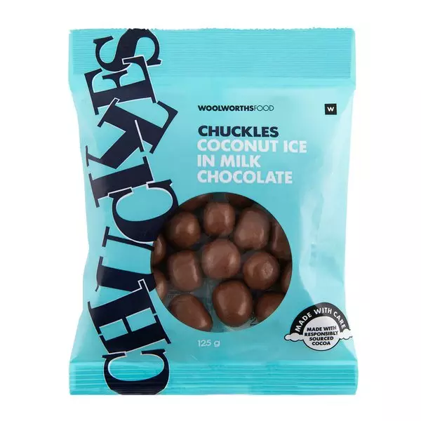 Chuckles Coconut Ice in Milk Chocolate 125g Chuckles Coconut Ice in Milk Chocolate 125g