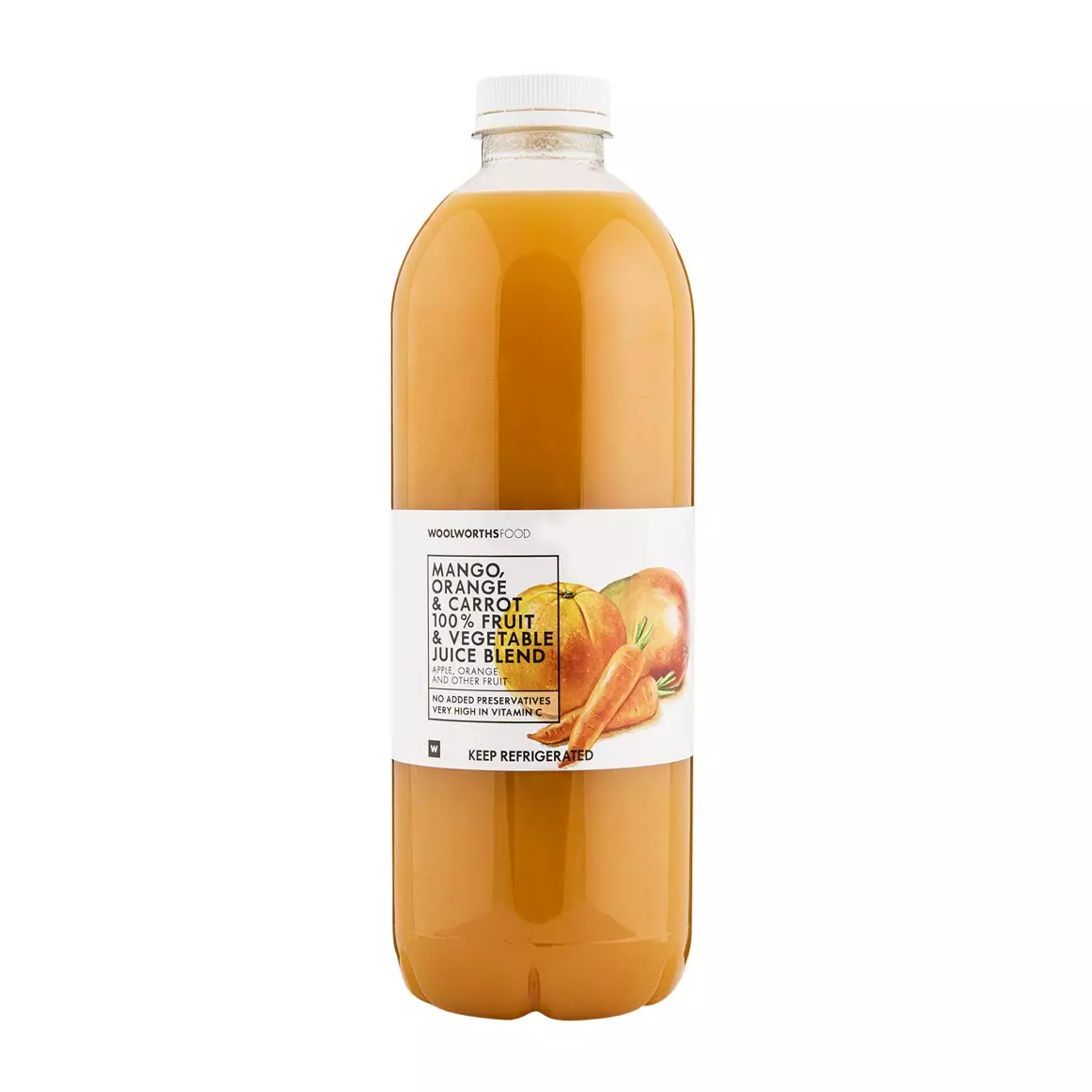 100% Mango, Orange and Carrot Fruit and Veg Juice Blend 1.5L 100% Mango, Orange and Carrot Fruit and Veg Juice Blend 1.5L