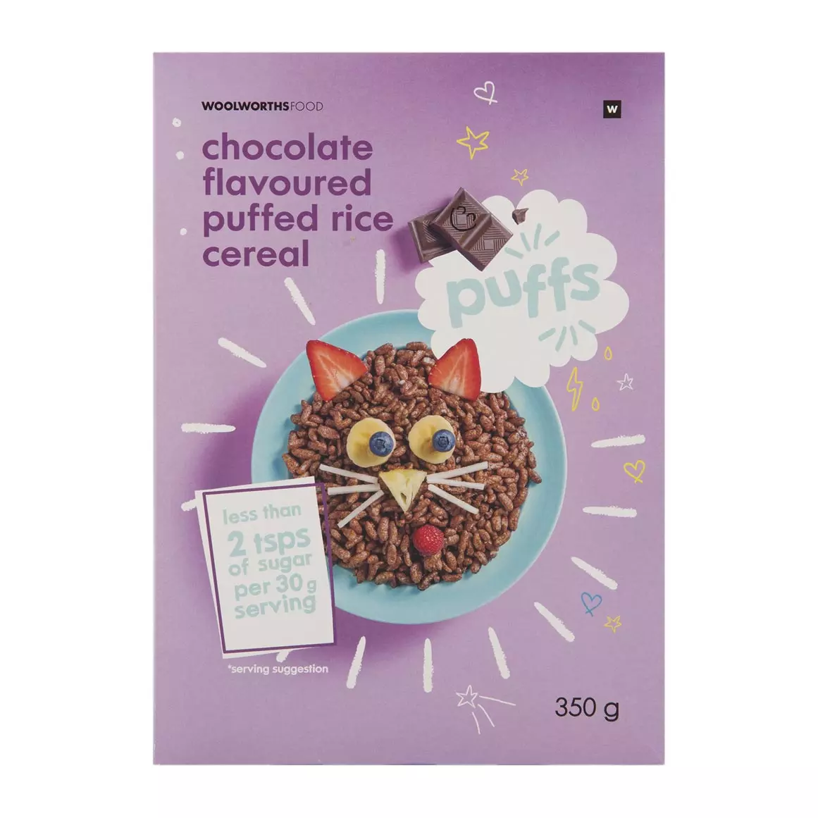 Chocolate Flavoured Puffed Rice Cereal 350g Chocolate Flavoured Puffed Rice Cereal 350g