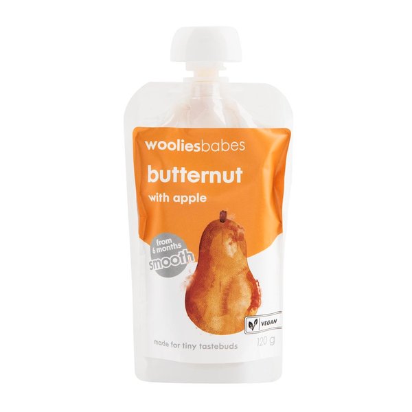 Wooliesbabes Smooth Butternut With Apple 120g Wooliesbabes Smooth Butternut With Apple 120g