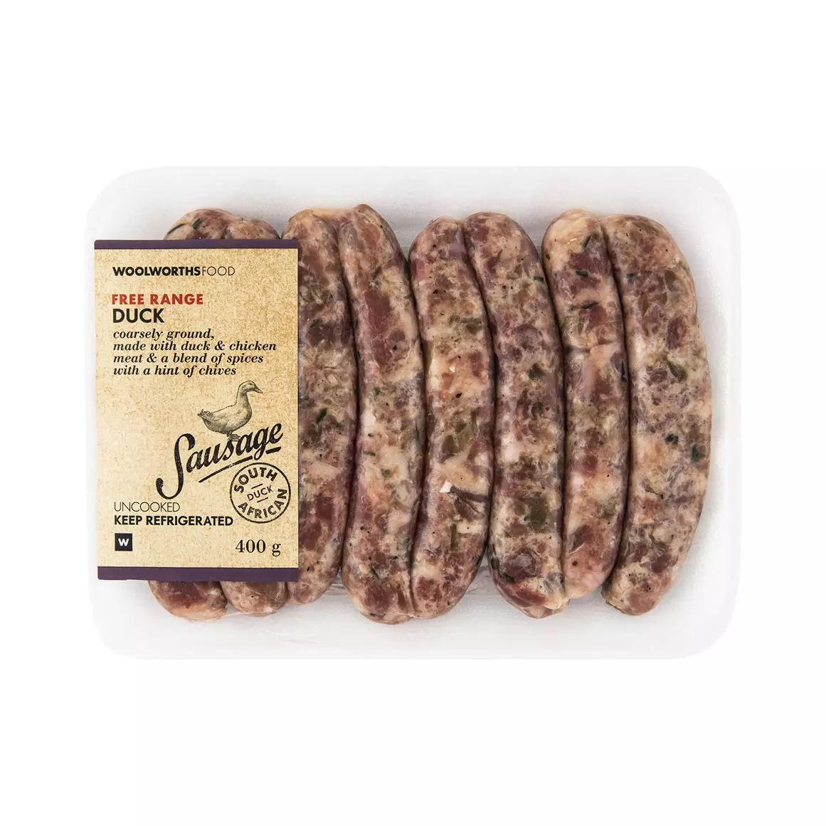 Free Range Duck Sausage 400g