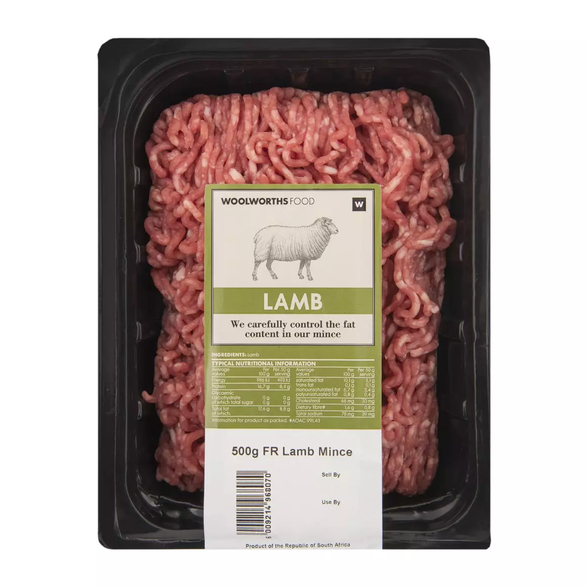 Free Range Lamb Mince 500g Free Range Lamb Mince 500g